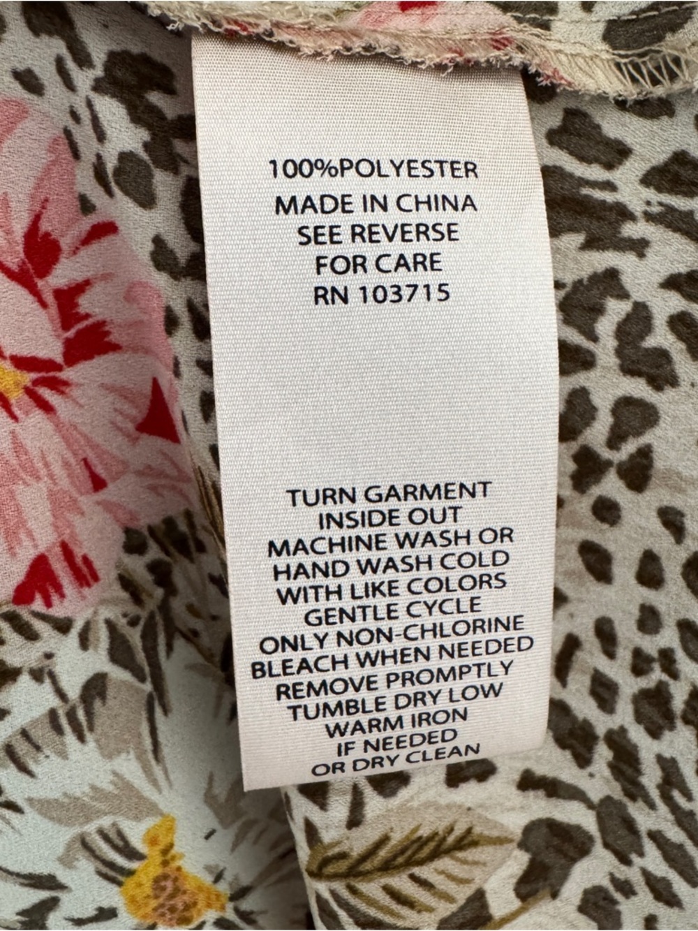 Nanette Lepore Smocked Foral Leopard Print Midi Dress Size 10 - Picture 9 of 9